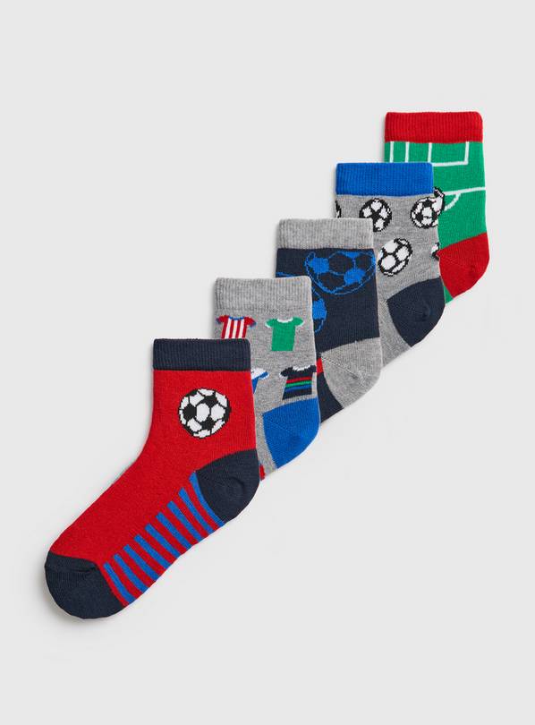 Football Ankle Socks 5 Pack 4-6.5